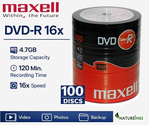 100 genuine maxell dvd - genuine, 16x