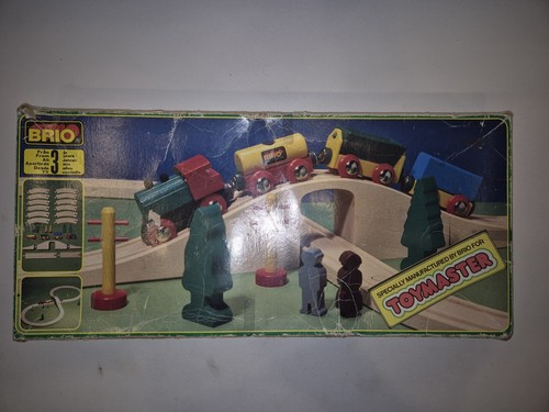 Vintage brio wooden train set - vintage,