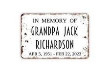 Custom Memorial Sign or