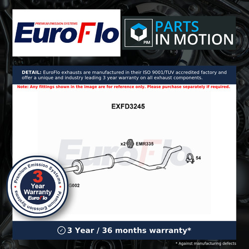 Exhaust centre box fits - box, ford