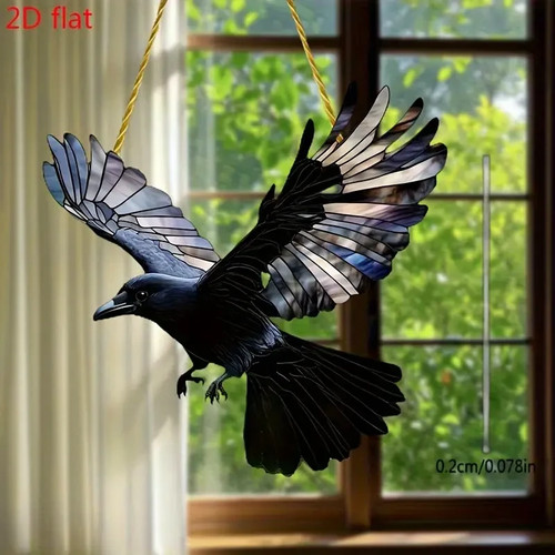 Gothic flying crow shaped - flying,