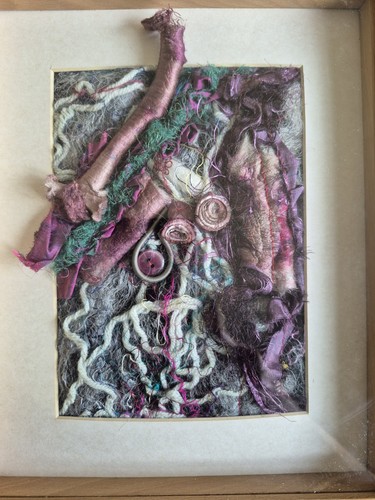 Anemonr felted framed fine art - framed,