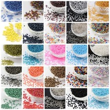 50g (3300 beads) Glass Seed Beads 11/0 2mm Bugles 9x2mm