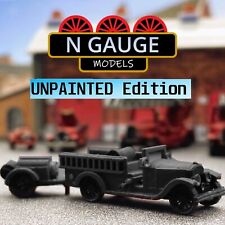 UNPAINTED- N Scale Gauge 1:148 1920's Fire Pumper (Engine Ford AA Truck)  1:160
