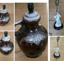 vintage table lamps used, set