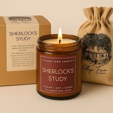 Sherlock’s Study Luxury Hand Poured Candle | Eco Friendly | Vegan | 50+ Hours