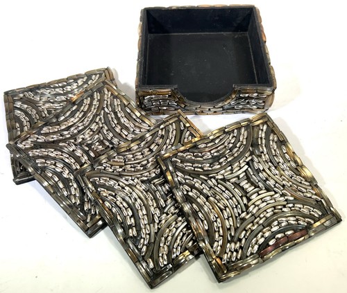 Silver glass beaded - &, sequin