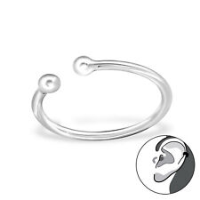 925 Sterling Silver Plain Design Ear Cuff (Design 11)