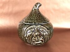 Pumpkin Style Faced Green Pot