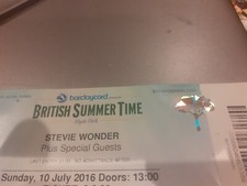 Stevie Wonder ticket, Hyde Park London, July 2016