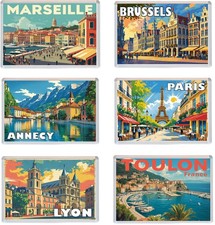 Various Belgium & France Fun Jumbo Fridge Magnet - Holiday Souvenir Gift