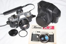 Pentax K2 + Pentax 50mm f1.7 Lens, Leather Case, Eyecup & Instruction Manual