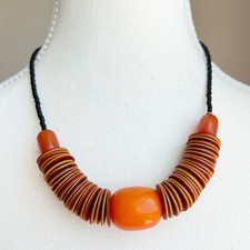 Vintage Bakelite Disc Beaded