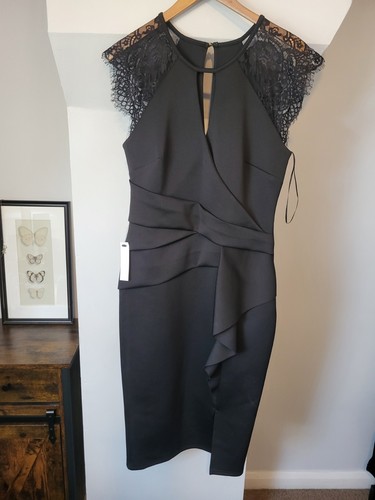 Lipsy london black lace - black,
