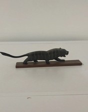 VINTAGE CARVED TIGER FIGURINE