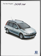 Peugeot 206 SW 2002-03 UK Market Sales Brochure XL XT XSi DTurbo