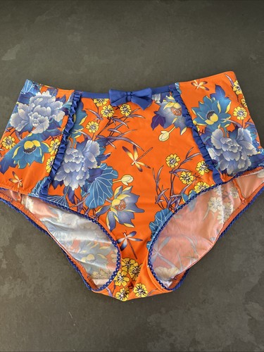Ladies orange blue floral - ladies,