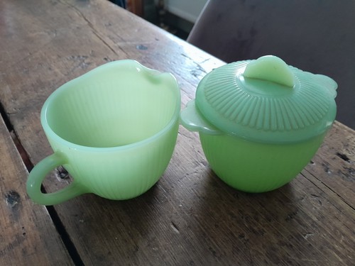 Vintage sugar bowl and milk - sugar,