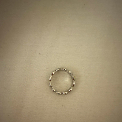 Stackable silver tone band - stackable,