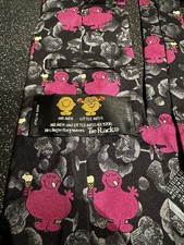🎀 Vintage 1996 Mr. Men Little Miss Tie Tie Rack 100% Silk Rare Collectable