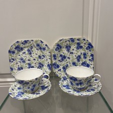 Rare pair shelley blue pansy - blue,