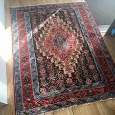 Handmade silk afghani rug - handmade,