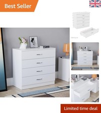 4 Drawer White Chest with