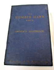 HUMBER HAWK 1955 mark V1 (6) Owners handbook  instruction manual