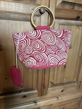 Canvas Wooden Handles Zip Bag
