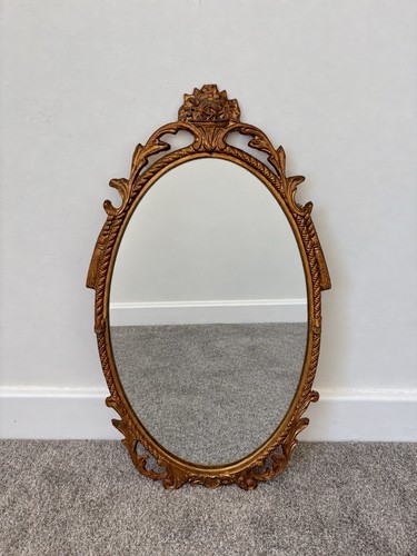 Vintage ornate gold gilt oval - vintage,