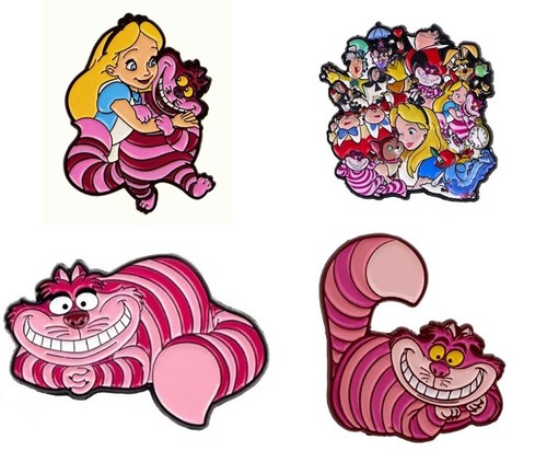 Alice wonderland enamel pin - enamel,