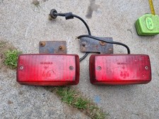pair of Classic Car Rear Fog Light Red