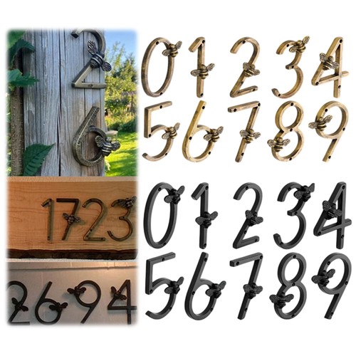 Bee house number sign - house,