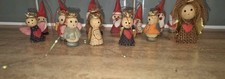 Collection Of 16 Vintage Miniature Christmas Decorations Mini Santa And Angels