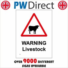 TR594 WARNING LIVESTOCK SIGN