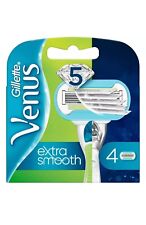 4 x Gillette Venus Extra Smooth  5-Bladed Smooth Razor Blade Refills 100%GENUINE