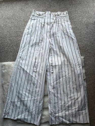 Zara white pinstripe wide leg - zara,