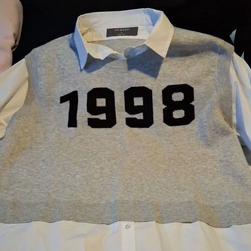 Primark womens grey knit crew - grey,