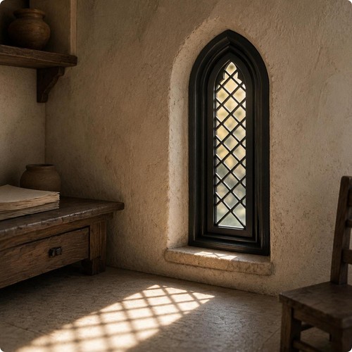 Arched window miniature - arched,