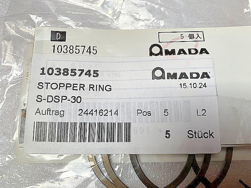 Amada pack stopper ring - pack, 5