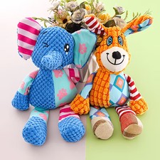 2x Plush Squeaky Dog Toys for