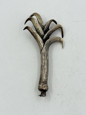Vintage JH Breakell Green Onion Leek Vegetable Pin Brooch 2-3/8” 10.5g