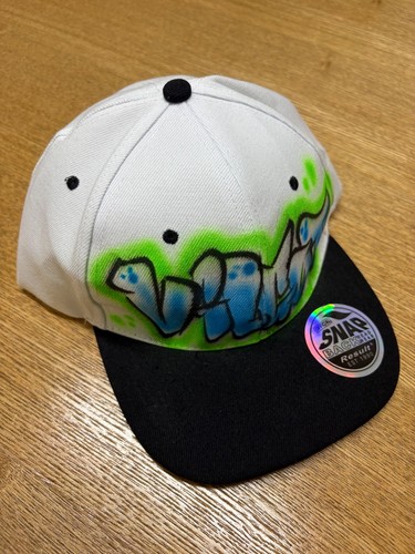 Graffiti snapback cap white - cap,