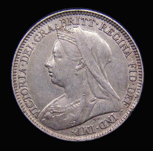 Sixpence 1898 - , vf