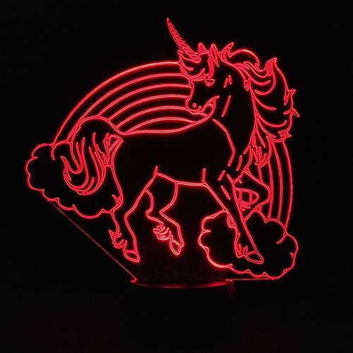 Led rgb lamp - , unicorn