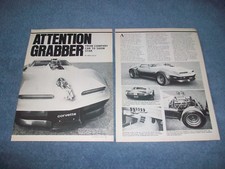 1975 Corvette Coupe Radical Custom Show Car Article "Attention Grabber"