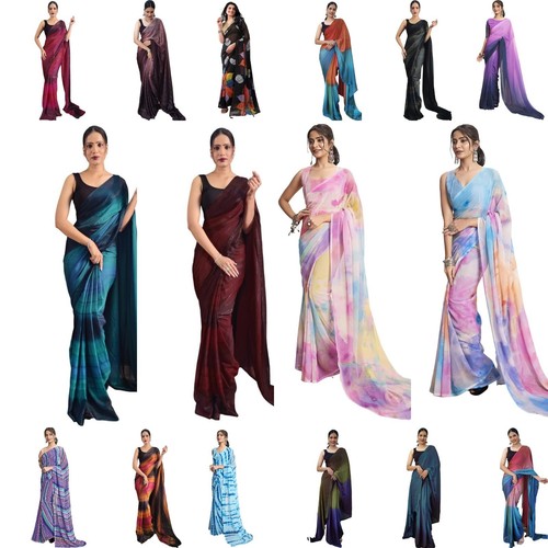 Chiffon ready wear saree - to,