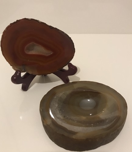 Two natural agate - natural, geode