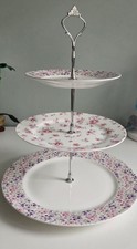 Bone China Three Tier Cake Stand by Laura Ashley Floral Design