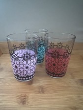 3 Abstract Drinking Glass